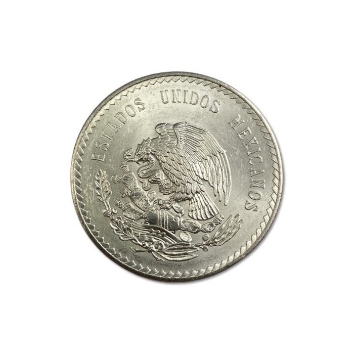 Silbermünze Mexiko 5 Peso Cuauhtemoc 1947 - 1948, 30g (guter Zustand) Vorderseite Silbermünze Mexiko 5 Peso Cuauhtemoc 1947 - 1948, 30g (guter Zustand) Vorderseite
