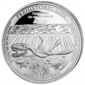 Srebrna Moneta Plesiosaur Congo 2020, 1 oz