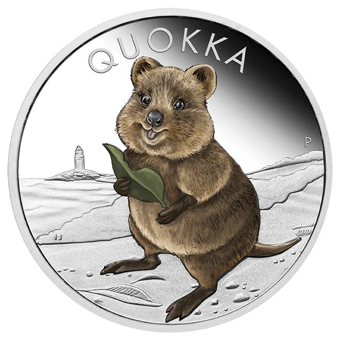 Srebrna Moneta Quokka 2021 Color Proof, 1 uncja - rewers