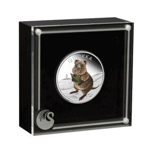 Quokka 2021 Color Proof Silver Coin, 1 oz - box Quokka 2021 Color Proof Silver Coin, 1 oz - box