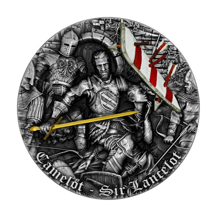 Srebrna Moneta Camelot: Sir Lancelot 2022, 2 uncje - rewers