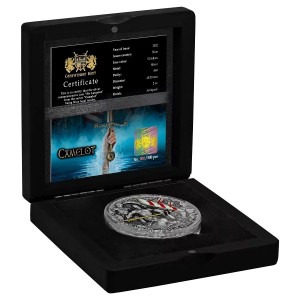 Srebrna Moneta Camelot: Sir Lancelot 2022, 2 uncje - box