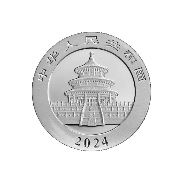 Chinese Panda 2024 Silver Coin, 30 grams - obverse Chinese Panda 2024 Silver Coin, 30 grams - obverse