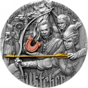 The Witcher: Feuertaufe 2023 Silbermünze, 2 Unzen - Rückseite