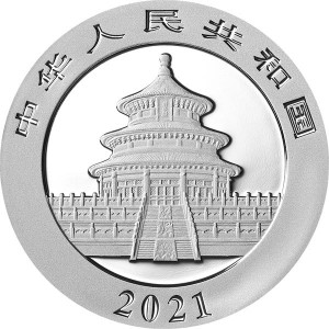 Chinesischer Panda 2021, 30g - Rückseite