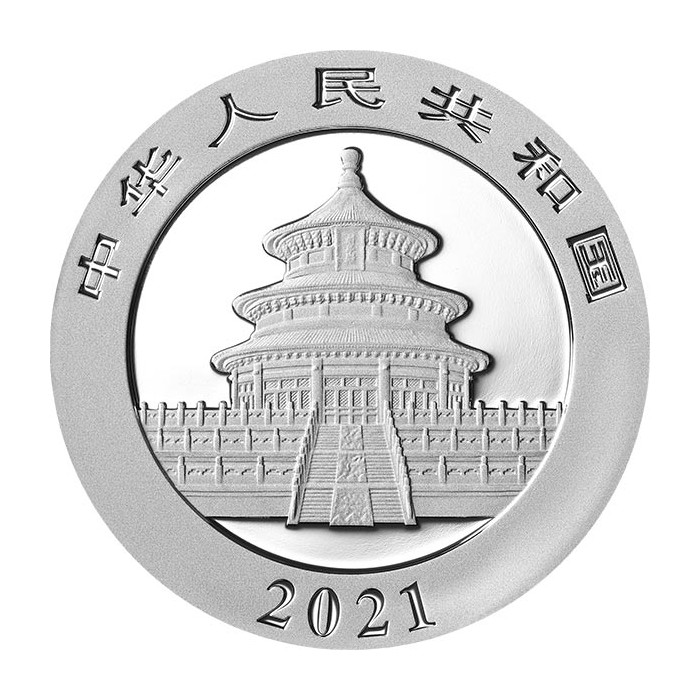 Китайська панда 2021, 30 г - аверс