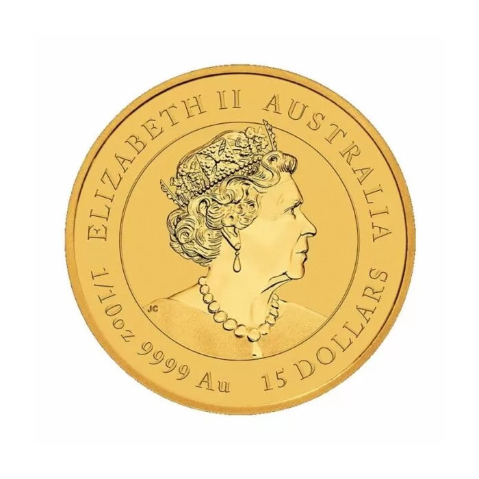 Gold Lunar III Year of the Dragon 2024 Coin, 1/10 ounce - obverse