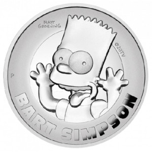 Srebrna Moneta Die Simpsons: Bart Simpson 2022 (proof), 2 uncje - rewers