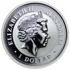 2004 Australian Kookaburra Silver Coin, 1 oz - reverse side