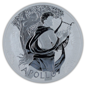 Silver Coin Gods of Olympus: Apollo 2023, 1 oz - reverse