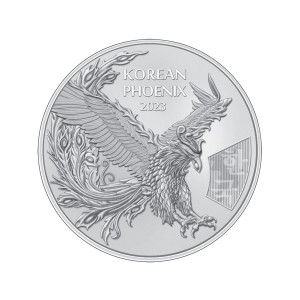 Südkoreanische Phoenix 2023 Silbermedaille, 1 Unze - Vorderseite