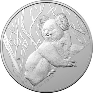 Срібна монета RAM Koala 2024, 1 унція - реверс