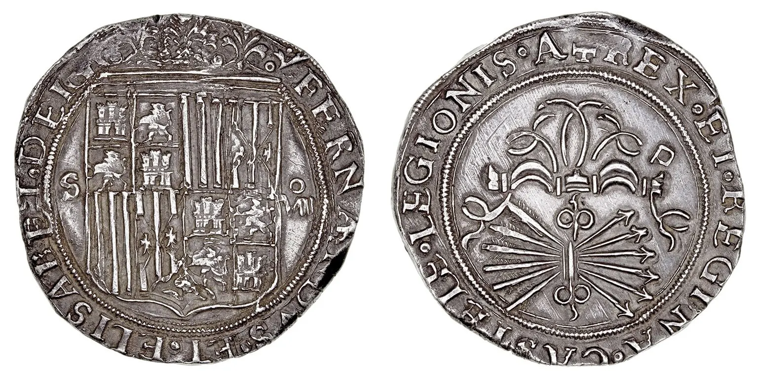srebrna moneta: Hiszpańska „srebrna ośmioraka” (piece of eight)
