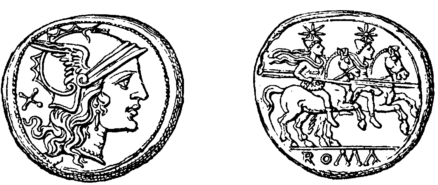 Srebrna monetta - rzymski denar