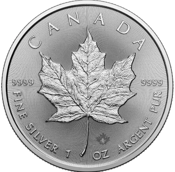 Srebrna moneta 1 uncja - Kanadyjski Liść Klonowy